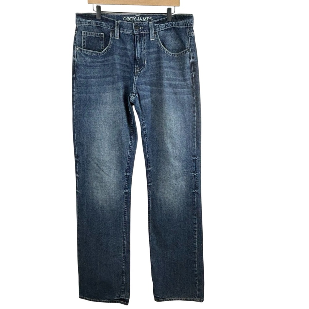 Cody James Jeans Mens 34X38 (Fit 36X39) Blue Fisticuffs Rigid Relaxed Straight
